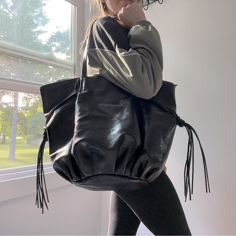 ZARA oversized black tote